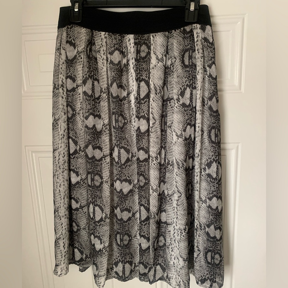 White House Black Market Python Print Midi Skirt Size 12